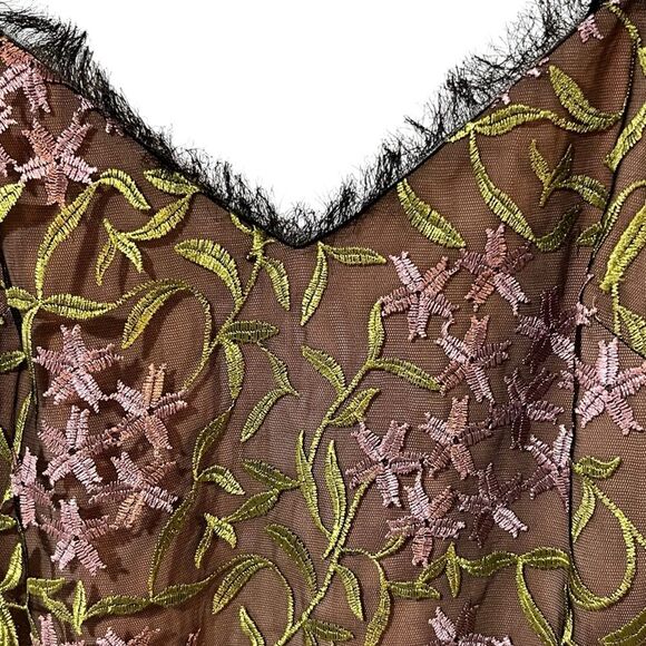X by NBD Revolve Simon Dress Sz 2 Embroidered Floral Mesh Y2K Fairycore Cocktail - Picture 3 of 12